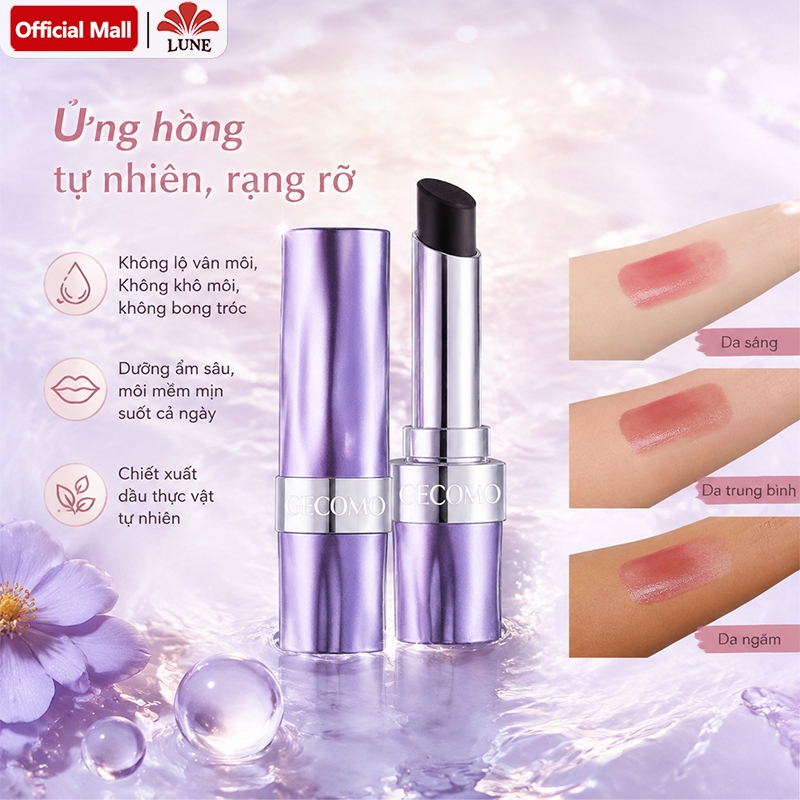 Son môi dưỡng ẩm GECOMO, Son dưỡng môi khóa ẩm, Son đổi màu theo nhiệt độ, Sản phẩm dưỡng môi