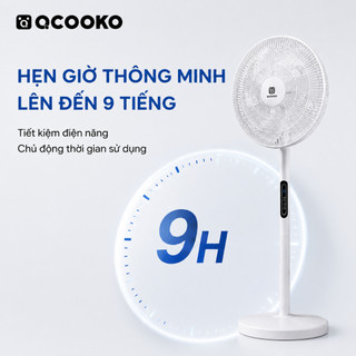 Quạt điện cây đứng QCOOKO 7 cánh kèm điều khiển từ xa tiện lợi hoạt động êm ái tiết kiệm điện