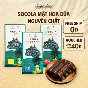 Socola Thanh Ít Ngọt Đường Mật Hoa Dừa | Ăn vặt Bánh kẹo ít ngọt, quà tặng | Origin Lux Legendary