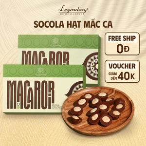 Socola Viên Bọc Hạt Macca (Mắc Ca) | Đồ Ăn vặt Bánh kẹo ngon chất lượng | Maccaroir Legendary