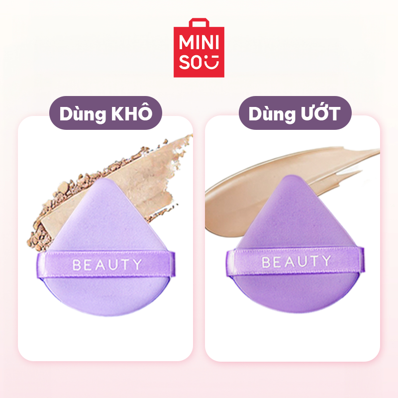 [CHÍNH HÃNG MINISO] Bộ Mút Trang Điểm Siêu Mềm – Mút Tán Kem Nền, Cushion, Che Khuyết Điểm Đều Mịn