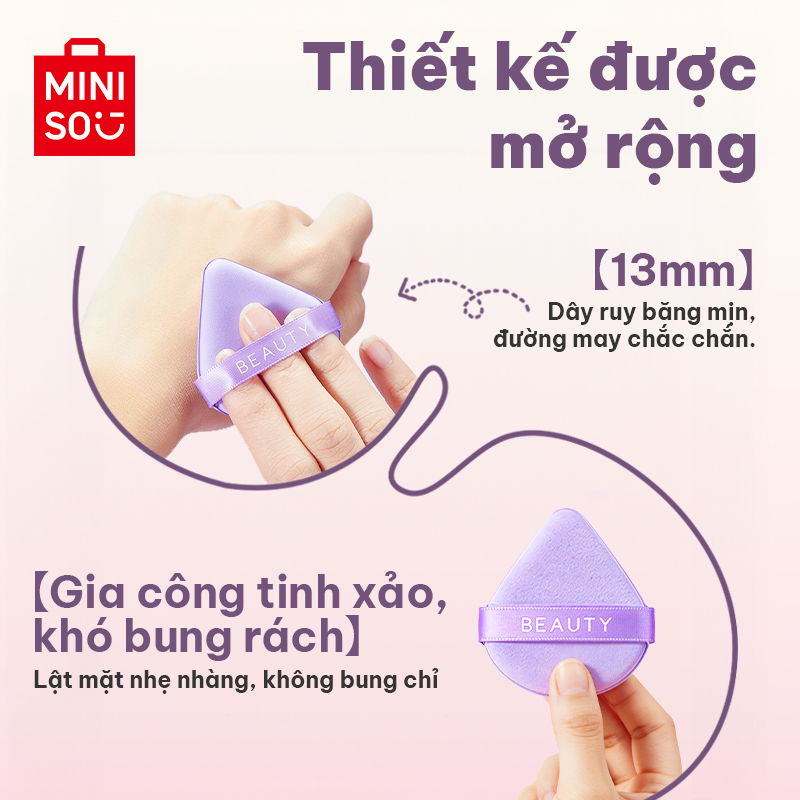 [CHÍNH HÃNG MINISO] Bộ Mút Trang Điểm Siêu Mềm – Mút Tán Kem Nền, Cushion, Che Khuyết Điểm Đều Mịn