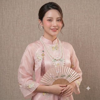 [N1192] Vòng Cổ Hạt Trai Nhân Tạo, Dây Chuyền 2 Sợi Sang Trọng Cho Nữ Dài 70-80cm - DAISYN