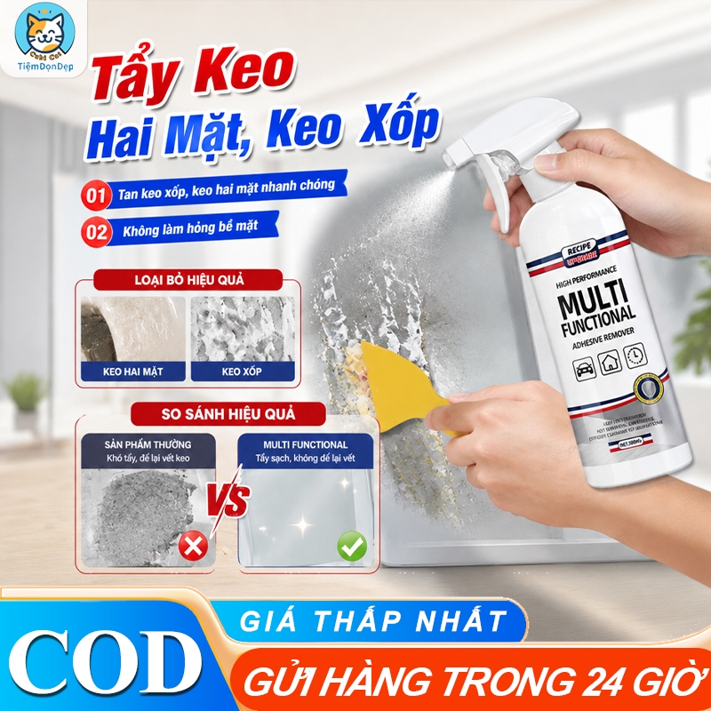 Nước tẩy keo - Dung dịch tẩy keo, làm sạch mọi vết keo - Đa năng - Combo
