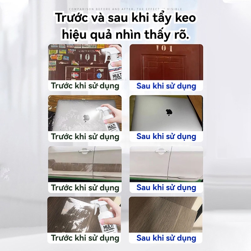Dung dịch tẩy keo - Tẩy băng dính, decal - Làm sạch nhanh, không để lại vết-Cubi