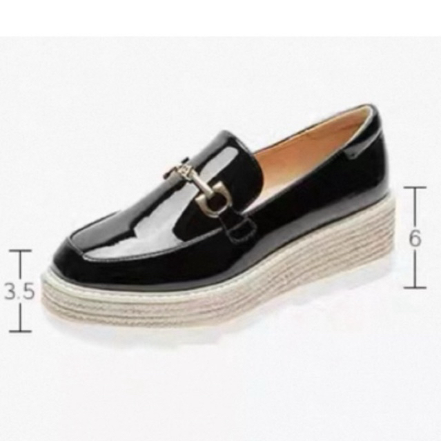 Giày đế cao da bóng thời trang (cao 6cm)