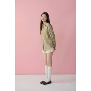 Áo sơ mi OLV tay dài dáng rộng Cotton Striped Long Sleeves Shirt nhiều màu phù hợp mọi dịp