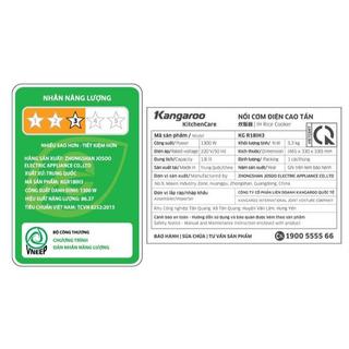 Nồi cơm cao tần Kangaroo 1.8 lít KGR18IH3 chính hãng Bảo hành 24 tháng