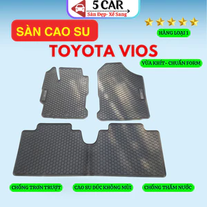 Thảm Lót Sàn Cao Su Xe TOYOTA VIOS 2014-NAY NISSIN - Cao su đúc Không Mùi , Vừa Khít Form Xe- Chống Nước, Dễ Dàng Lắp Đặ