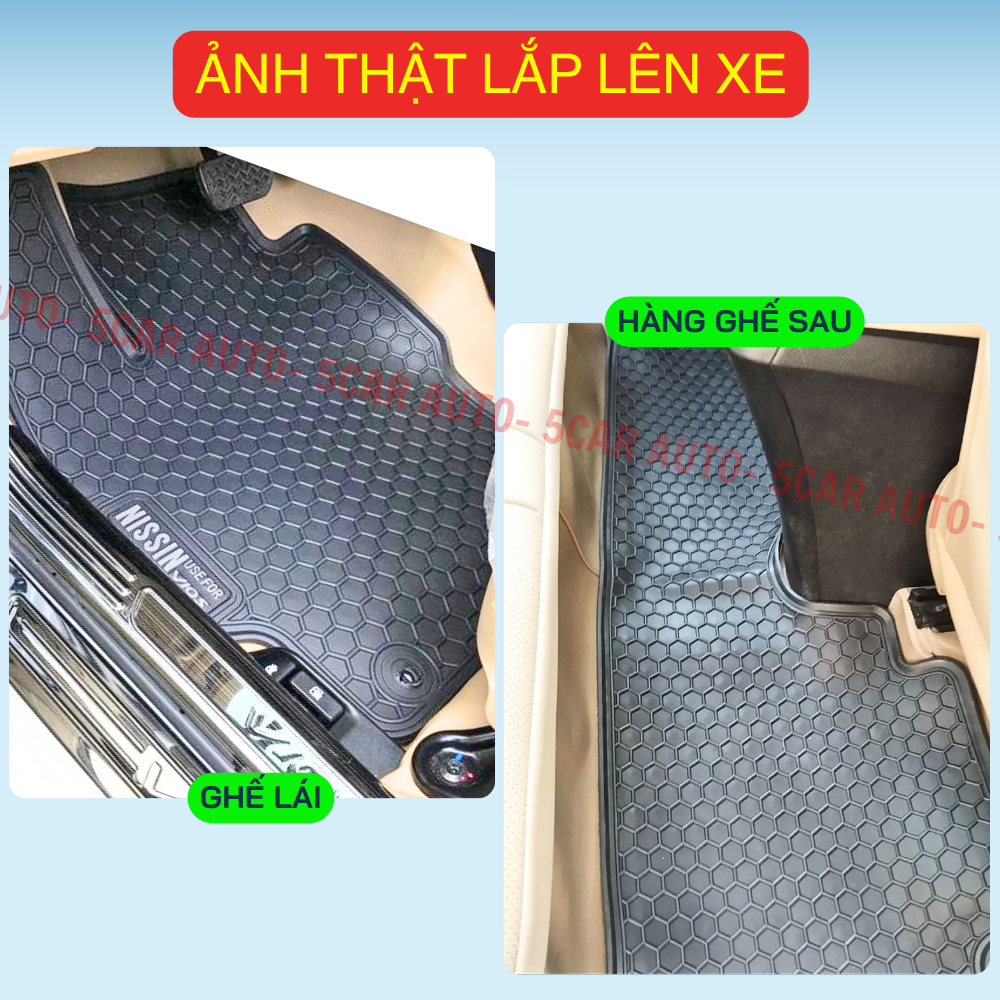 Thảm Lót Sàn Cao Su Xe TOYOTA VIOS 2014-NAY NISSIN - Cao su đúc Không Mùi , Vừa Khít Form Xe- Chống Nước, Dễ Dàng Lắp Đặ