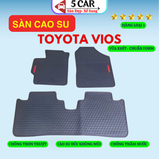 Thảm Lót Sàn Cao Su Xe TOYOTA VIOS 2014-2023-Cao su đúc Không Mùi , Vừa Khít Form Xe- Chống Nước, Dễ Dàng Lắp Đặt