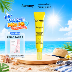 Kem chống nắng chuyên cho da dầu mụn Acnemy Zitcontrol SPF50 40ml không gây bít tắc, kiềm dầu - Skin Studio