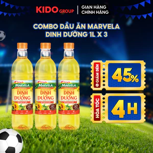 Combo 3 Chai Dầu Ăn Marvela Dinh Dưỡng 1L