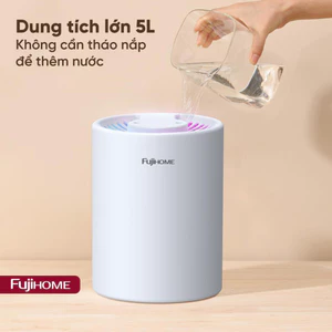 Máy phun sương tạo ẩm xông tinh dầu 5 Lít FUJIHOME HM05A, máy khuếch tán tinh dầu mini gia đình phòng khách ngủ