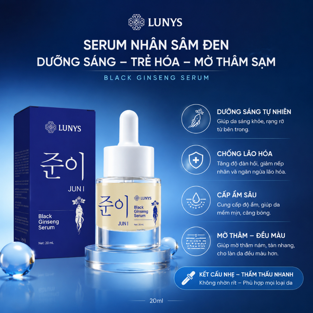 ✨Phục hồi hàng rào da!Không còn thâm sạm, nếp nhăn! Serum Black Ginseng30ml  – Trắng Da, Mờ Thâm, Chống Lão Hóa hiệu quả