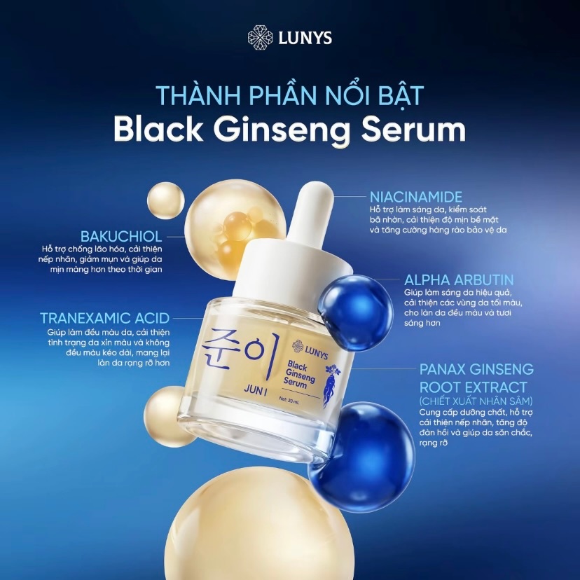 ✨Phục hồi hàng rào da!Không còn thâm sạm, nếp nhăn! Serum Black Ginseng30ml  – Trắng Da, Mờ Thâm, Chống Lão Hóa hiệu quả