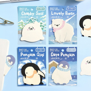 Little Stationery | Giấy Note Dán Hình Thú Bắc Cực Cute 30 Tờ
