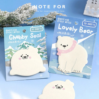 Little Stationery | Giấy Note Dán Hình Thú Bắc Cực Cute 30 Tờ