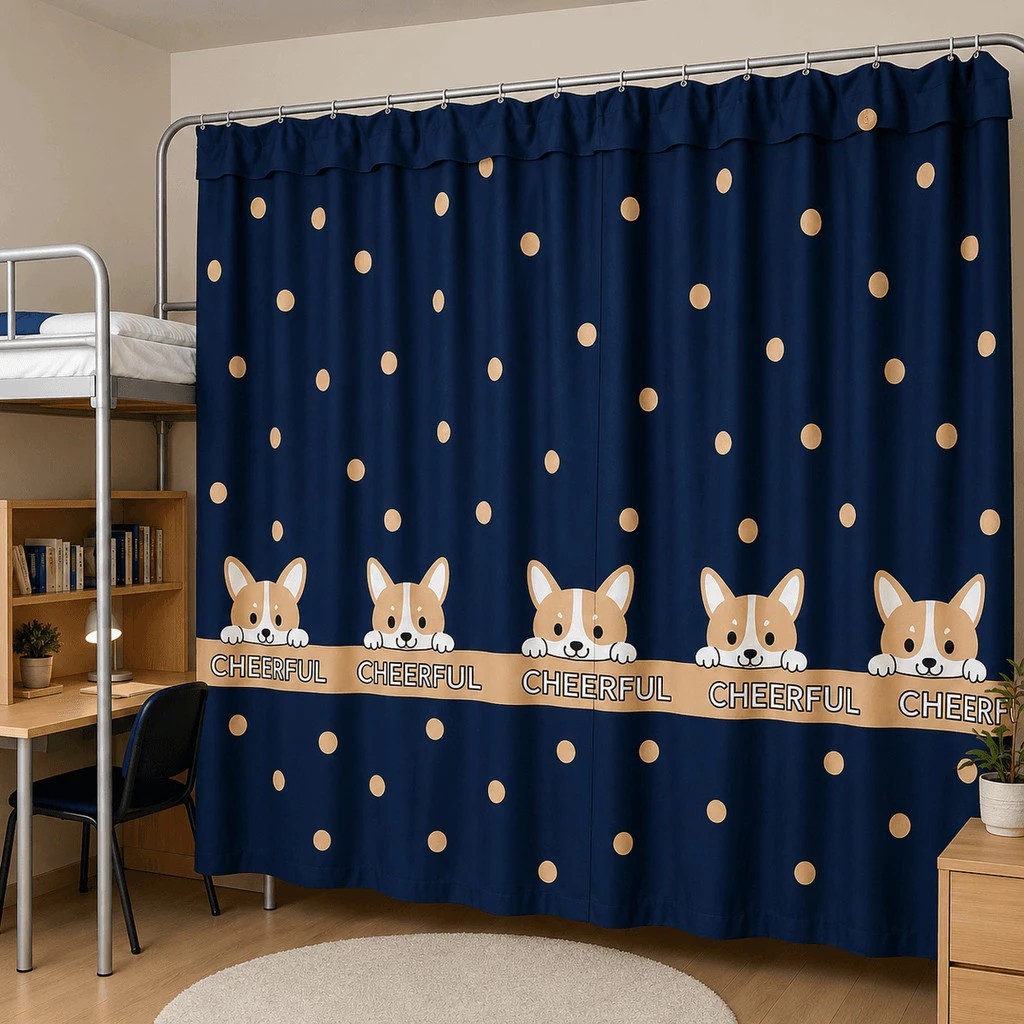 RIDO Rèm Cửa Ngăn Phòng Che Nắng Phòng Ngủ Có Móc Treo Vải Cotton Poly Nhiều Kích Thước