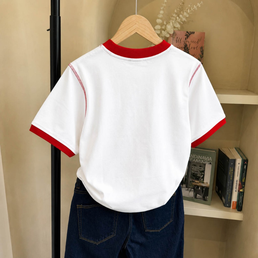 Áo Thun Phối Viền Bông Hoa Xinh Yêu, Chất Cotton Mềm Mịn, Có Kèm Hình Thật.