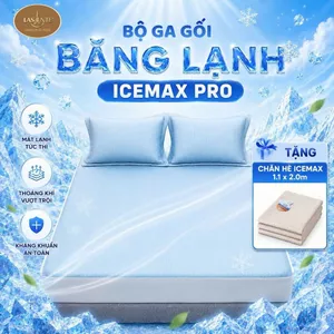 Bộ ga gối điều hòa Icemax Pro Lasante mát lạnh với công nghệ Cooltouch