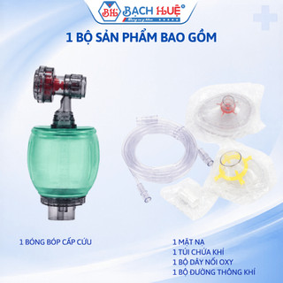 Ambu bóp bóng giúp thở Greetmed người lớn và trẻ em, sơ sinh - Hỗ trợ hô hấp khẩn cấp, an toàn & dễ dử dụng