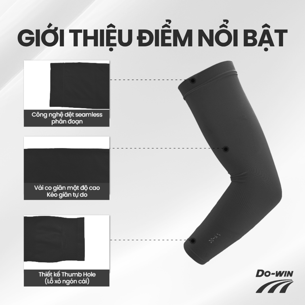 Ống tay chạy bộ Do-win Ống tay chống nắng, thoáng khí và co dãn 4 chiều phù hợp nam và nữ dowin