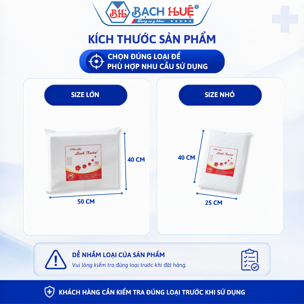 Giấy Y Tế Linh Xuân Bịch 1kg Đa Năng - Giấy Thấm Lót Cho Bé, Khăn Lau Siêu Âm (Size 40x50 / 40x25)
