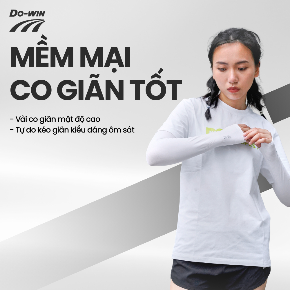 Ống tay chạy bộ Do-win Ống tay chống nắng, thoáng khí và co dãn 4 chiều phù hợp nam và nữ dowin