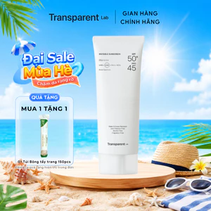 Kem chống nắng tàng hình siêu nhẹ TRANSPARENT INVISIBLE SUNSCREEN SPF50+ 100ml bảo vệ da 4 tầng - Skin Studio