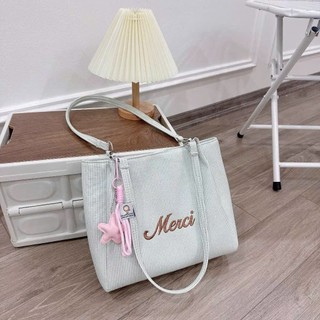 (Deal Mở Bán)Túi Tote Đeo Vai Nữ Merci Kẻ Sọc Cao Cấp (Tặng Kèm Charm Sao) Phong Cách Hàn Quốc Thanh Lịch ,Túi Merci 001