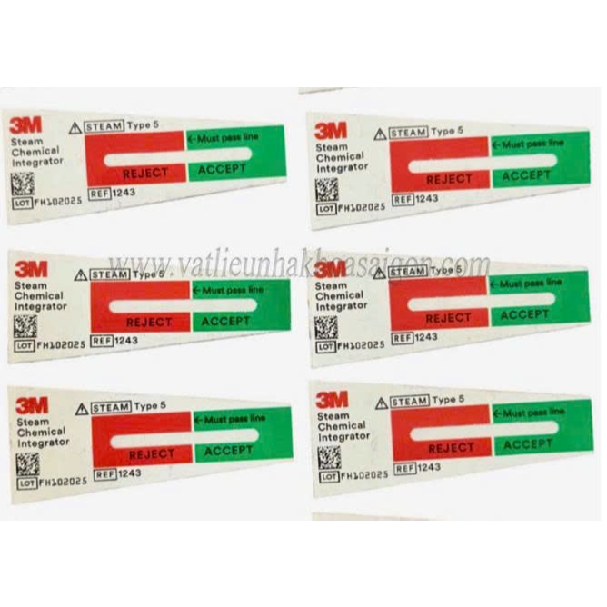 Gói 500 test.Test 1243A-3M  chỉ thị hoá học.Test sinh học kiểm tra tiệt trùng/ test thử áp suất gói dụng cụ