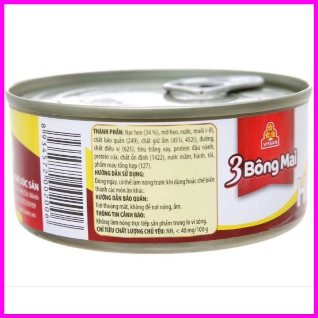[COMBO 10 HỘP] Heo Hầm 3 Bông Mai Vissan 150g – Chính Hãng Date 2028, HSD 36 Tháng, Ăn Liền Tiện Lợi