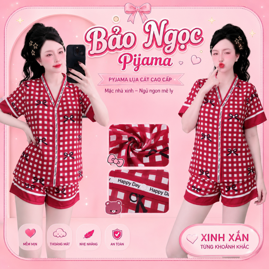 [MẪU HÈ] Bộ Đồ Ngủ Pijama Lụa Cát Mềm Mịn Thiết Kế Thanh Lịch Trẻ Trung Hot Trend 2026