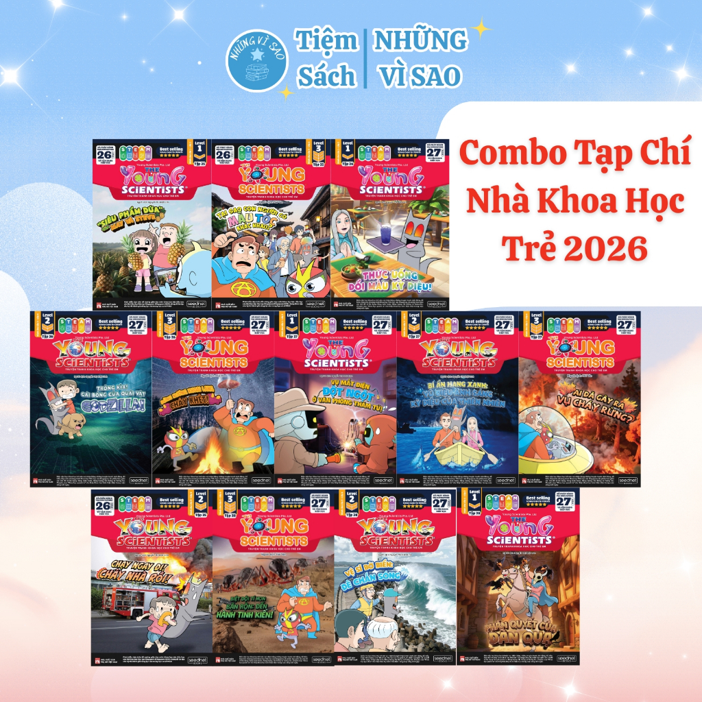 Sách - Combo Tạp Chí Nhà Khoa Học Trẻ Phát Hành Năm 2026 (Level 1