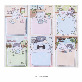 Little Stationery | Giấy Note Mèo Cute 30 Tờ | Sticky Note Ghi Chú Hình Mèo Dễ Thương