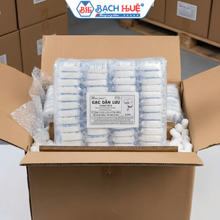 Combo 50 Cuộn Gạc Dẫn Lưu 4 Lớp Bảo Thạch (1cm x 200cm) - Gạc Tai Mũi Họng Đã Tiệt Trùng 4 lớp