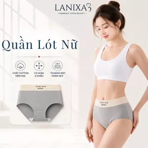 Combo 5 Quần lót nữ cotton kháng khuẩn cạp vừa tôn dáng, Quần chip nữ thun lạnh gân tăm LANIXA L1226