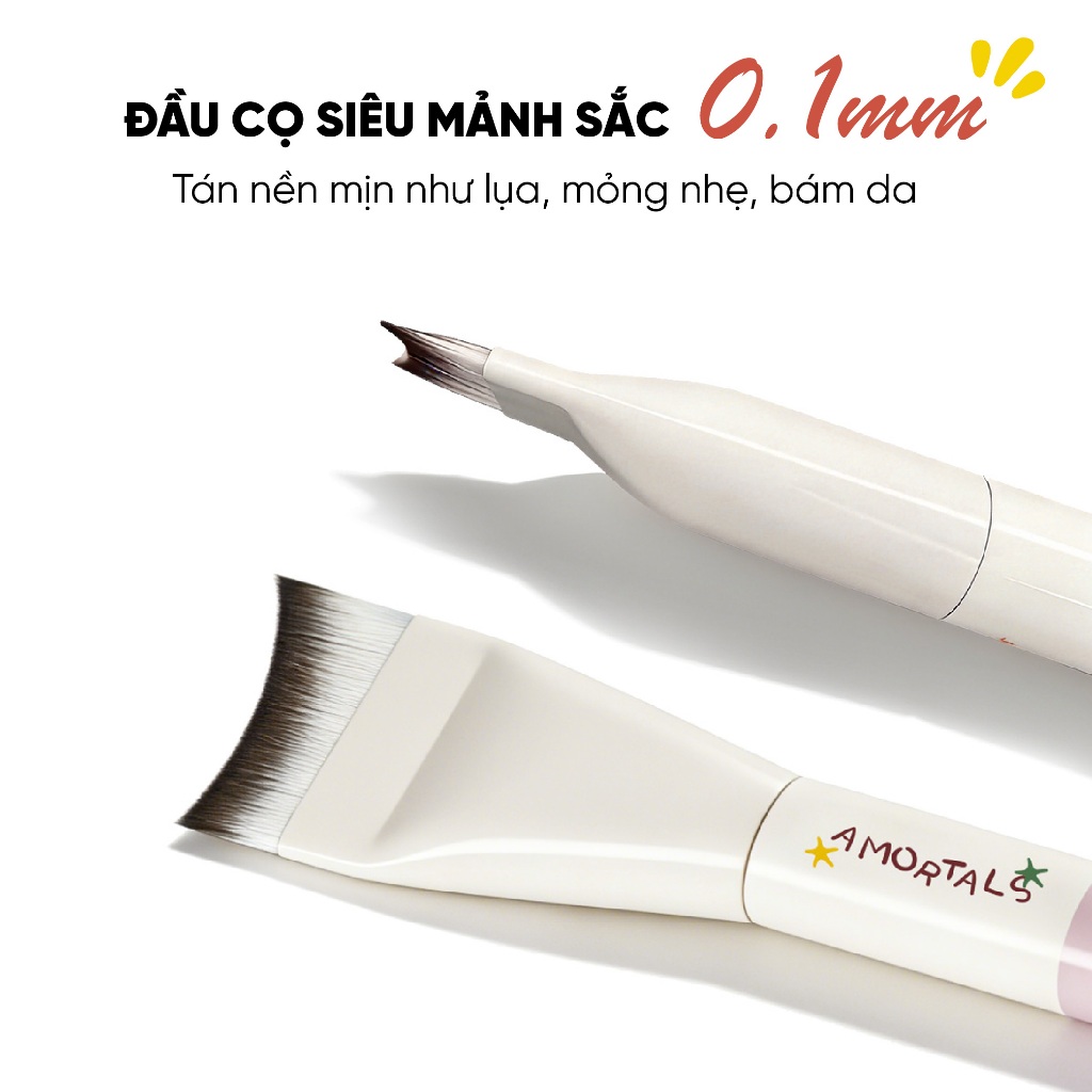[Hà Linh chọn] Cọ Dàn Nền Amortals Hình Lưỡi Liềm - Đầu Cọ Siêu Mỏng 0.1mm, Tán Nền Siêu Mịn