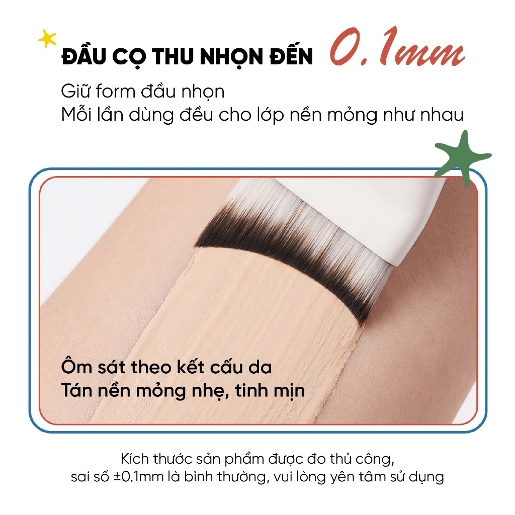 [Hà Linh chọn] Cọ Dàn Nền Amortals Hình Lưỡi Liềm - Đầu Cọ Siêu Mỏng 0.1mm, Tán Nền Siêu Mịn