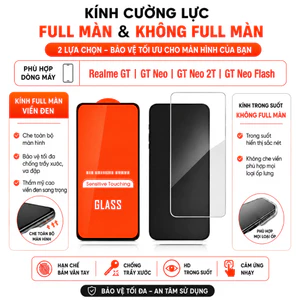 Kính cường lực Cho Realme GT GT Neo GT Neo 2T GT Neo Flash full màn chống vỡ, Kính trong suốt không full màn