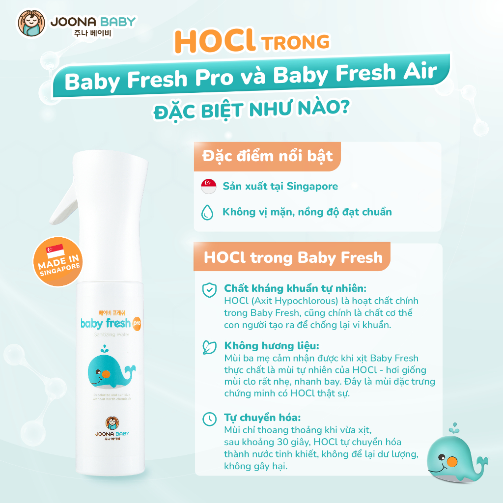 Xịt đa năng khử khuẩn,khử mùi đồ chơi, bình sữa, núm ti giả Baby Fresh Pro 300ml cho bé - Joona Baby