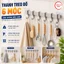 Combo 2 Thanh treo đồ dán tường,tủ quần áo, nhà bếp, có 6 móc chịu lực tiết kiệm diện tích TS001