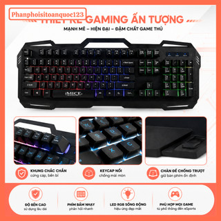 Bàn Phím Giả Cơ iMICE AK-400 LED RGB – 104 Phím Gaming USB Plug & Play Tặng Kèm Chuột Máy Tính