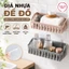 Combo 5 cái Giá nhựa để đồ nhà tắm - Giá để đồ nhà bếp dán tường dạng đan lưới