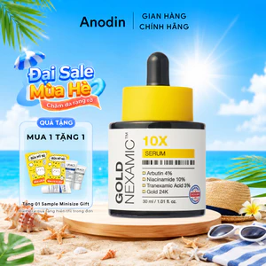 Serum dưỡng sáng, mờ thâm nám đa tầng Goldnexamic 10X Anodin 30ml - Skin Studio