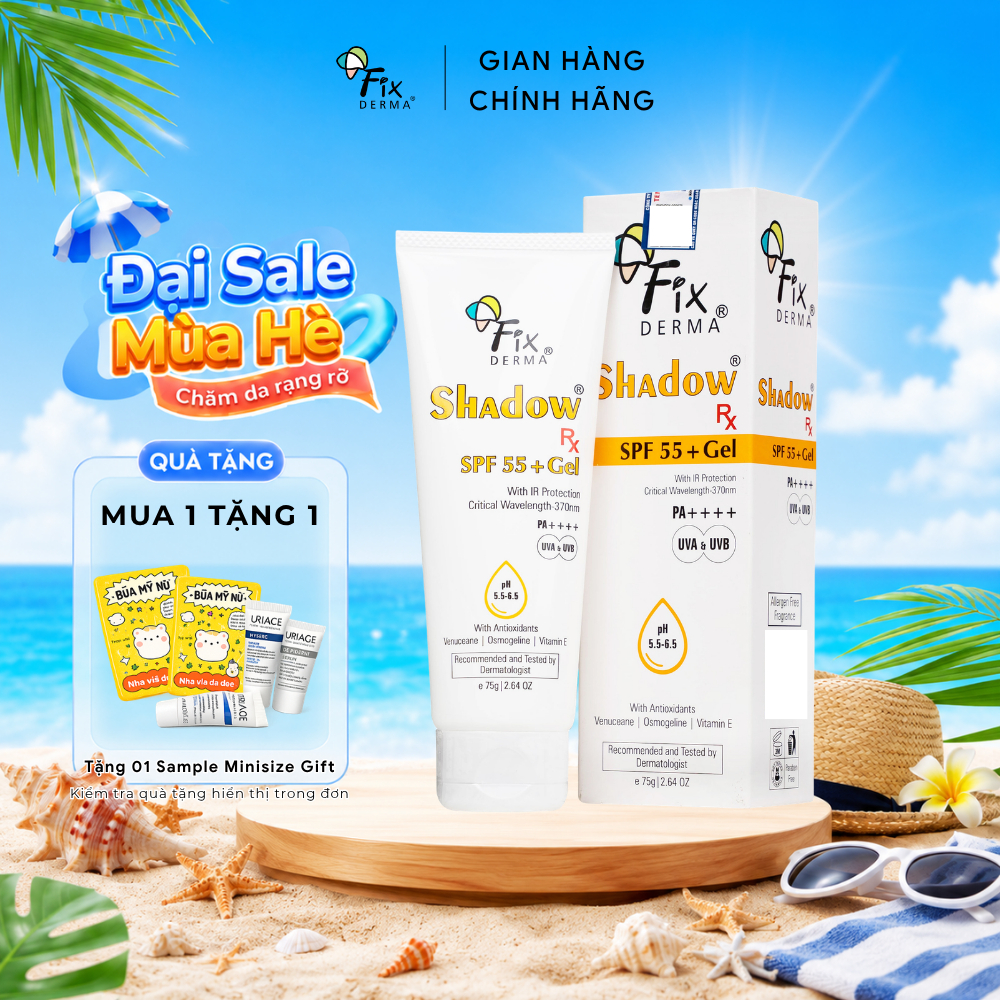 Kem Chống Nắng Cho Da Dầu Mụn FIXDERMA Shadow SPF 55+ Gel 75g - Skin Studio