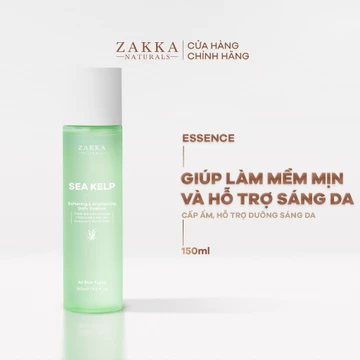 Nước dưỡng Tảo Biển làm mềm mịn & hỗ trợ sáng da Zakka Naturals Sea Kelp Daily Essence 150ml