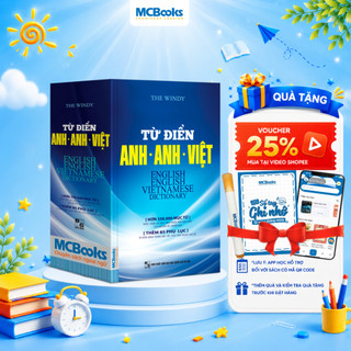 Sách - Từ Điển Anh Anh Việt Phiên Bản Bìa Mềm Màu Xanh Giải Thích Chi Tiết