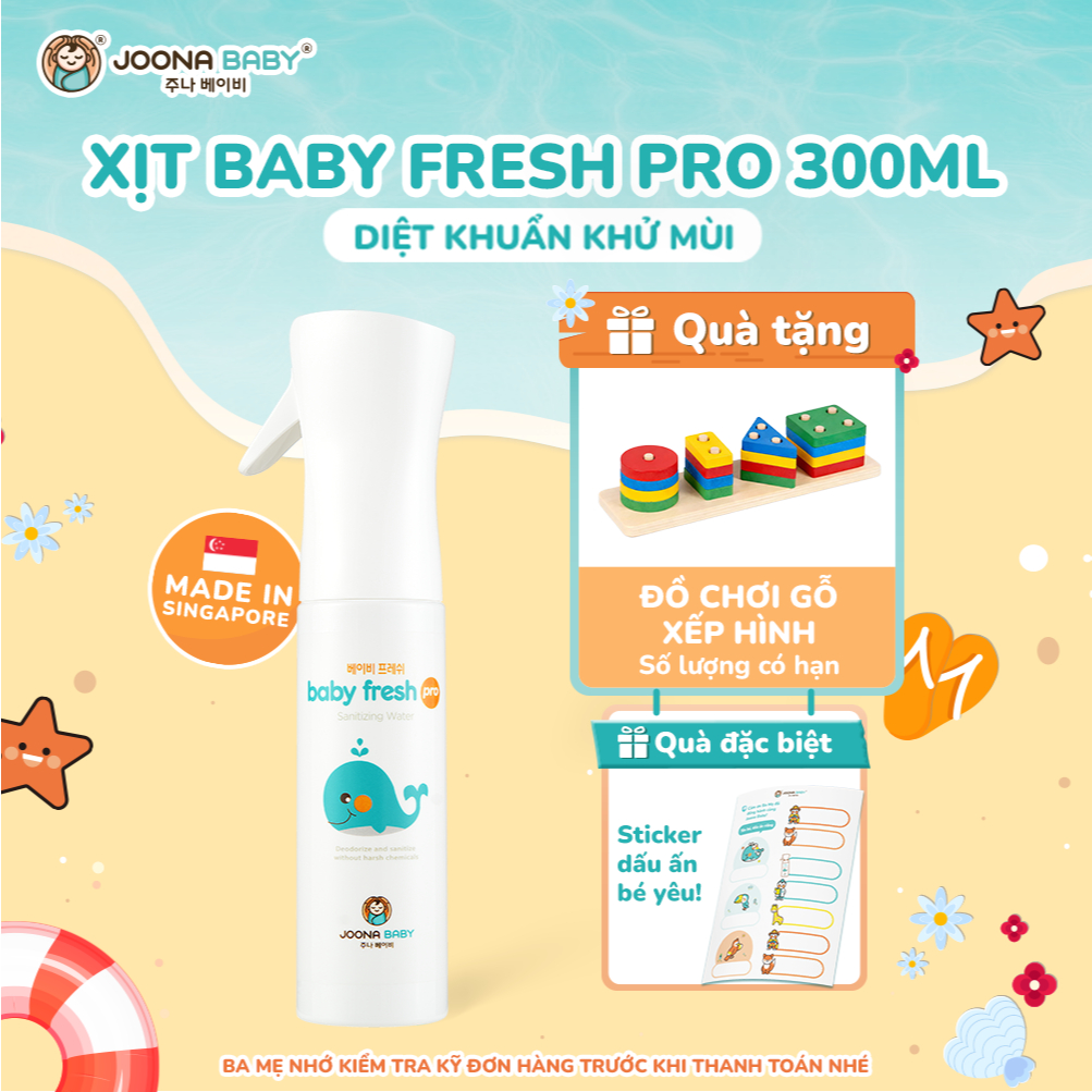 Xịt đa năng khử khuẩn,khử mùi đồ chơi, bình sữa, núm ti giả Baby Fresh Pro 300ml cho bé - Joona Baby